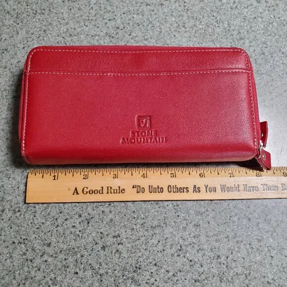 Leather Stone Mountain Ladies Wallet - Picture 2 of 6